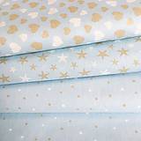 Textil - belasé hviezdičky, 100 % bavlna Čechy, šírka 140 cm - 12684128_