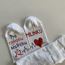 Ponožky, pančuchy, obuv - Maľované ponožky pre zdravotnú sestričku (najlepšiu) - 12684570_