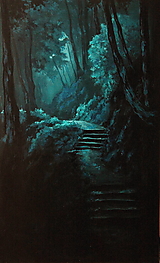 Obrazy - Zahmlený magický les - Originál Maľba - 12684447_