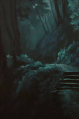 Obrazy - Zahmlený magický les - Originál Maľba - 12684511_