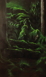 V hĺbke zamatového lesa - Originál Maľba