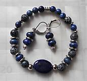 Sady šperkov - Lapis lazuli- ľadový achát - 12689200_