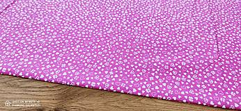 Textil - Bavlnená látka - srdiečka na ružovom- šírka 220 cm - cena za 10 centimetrov - 12690681_
