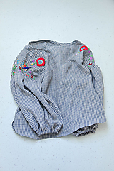Topy, tričká, tielka - Blúzka FLORA vyšívaná - 12689328_