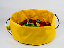 Detské tašky - Vak na LEGO®kocky žltá, čierna, veľkosť "S" - 12690197_