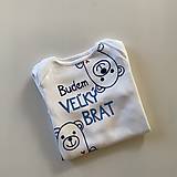 Detské oblečenie - Maľované tričko s nápisom “Bude zo mňa veľký brat” ( - 12691497_