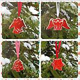 Dekorácie - Vianočná ozdoba stromček (Červená) - 12697437_
