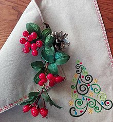 Úžitkový textil - Vianočné prestieranie - stromček - 12699155_