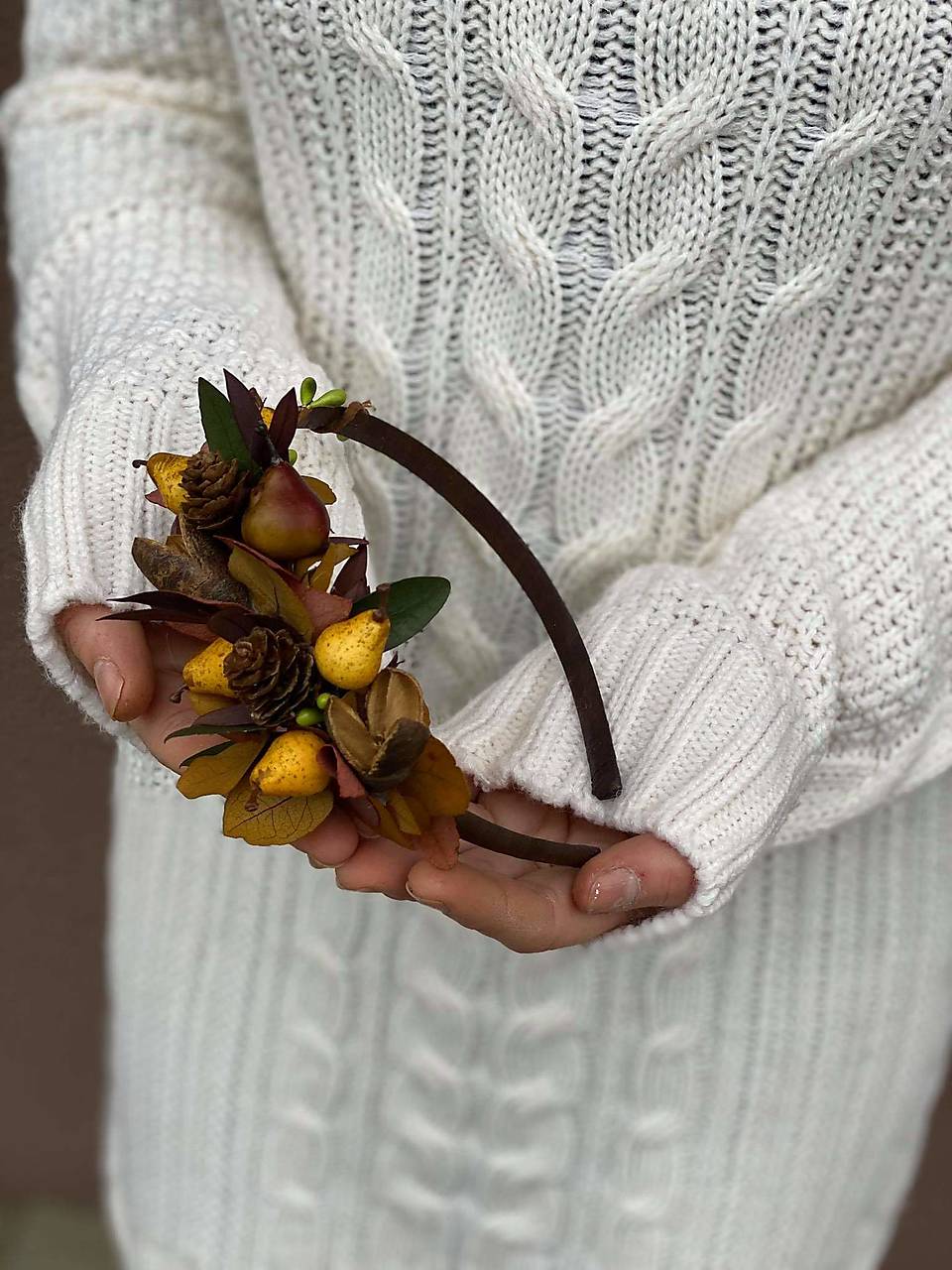 Kvetinová čelenka "na sklonku jesene"  