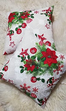 Úžitkový textil - Vianočné vankúšiky - vianočná hviezda - 12699529_