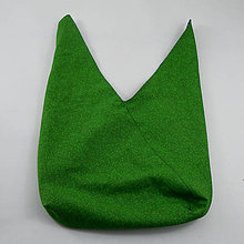 Iné tašky - Ušaté vrecko - modrotlač (stredné) (Zelená) - 12703738_