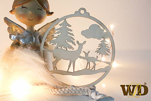 Dekorácie - Vianočné drevené ozdoby - 12704081_