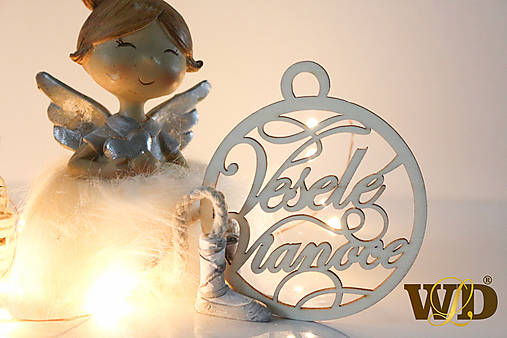 Dekorácie - Vianočné drevené ozdoby - 12704103_