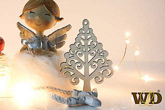 Dekorácie - Vianočné drevené ozdoby - 12704038_