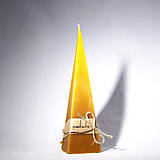 Sviečky - Sviečka z včelieho vosku - pyramida / ihlan - velká - 12702567_