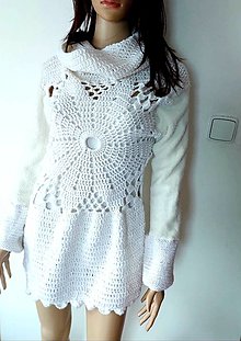 Šaty - Zimné biele šaty - 12706445_