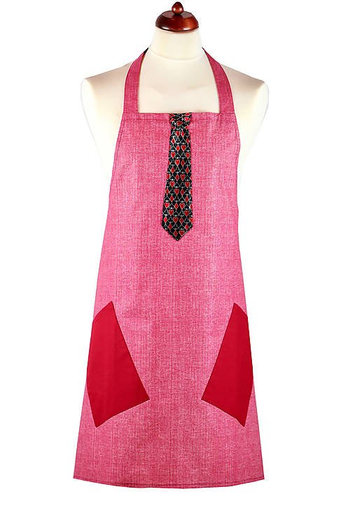 Pánske oblečenie - PÁNSKA KUCHYNSKÁ ZÁSTERA ČERVENÁ GAME - 12708346_