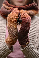 Rukavice - Dámske rukavice CATHY, škoricové, 100% merino - 12706603_