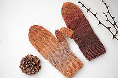 Rukavice - Dámske rukavice CATHY, škoricové, 100% merino - 12706608_