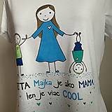 Topy, tričká, tielka - Originálne maľované tričko s 3 postavičkami (teta + dvaja chlapci) - 12708503_