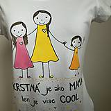 Topy, tričká, tielka - Originálne maľované tričko s 3 postavičkami - 12708561_