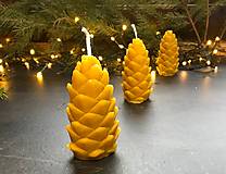 Sviečky - VEĽKÁ ŠIŠKA 65g, sviečka zo včelieho vosku - 12704954_