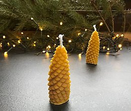 Svietidlá a sviečky - ŠIŠKA 35g, sviečka zo včelieho vosku - 12705820_