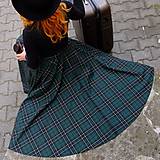 Sukne - MAIRA -  kruhová midi škótska sukňa - 12715942_