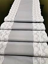 Úžitkový textil - Behúň bavlnený šedý - 12717986_