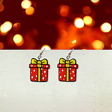 Náušnice - Vianočné náušnice - vianočné darčeky bodkované - 12723001_