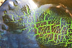 Nádoby - Keramická misa 40 cm zelená unikát- umelecké dielo - 12724618_