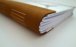 Papiernictvo - Ručne šitý KRESLENÝ * zápisník * sketchbook ,,Strom" A5 s koženým chrbtom - 12724512_