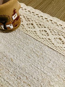 Úžitkový textil - Ľanove prestieranie- béžové - 12728032_