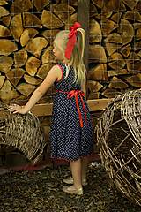 Detské oblečenie - Dievčenské šaty - tmavomodré - 12726495_