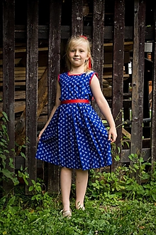 Detské oblečenie - Dievčenské šaty - modré - 12726435_