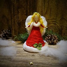 Dekorácie - Vianočný anjel plstený - 12727975_
