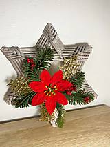 Dekorácie - Vianočná hviezda - dekorácia na dvere - 12727705_