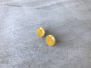Náušnice - Žlté perleťové ďobky - 12729713_