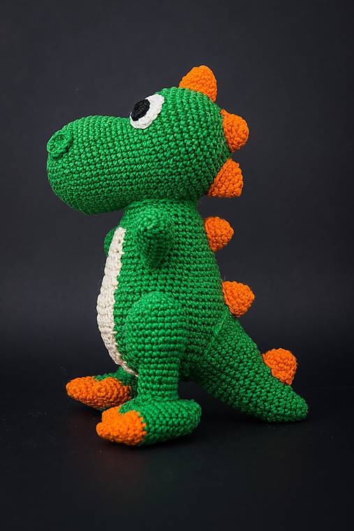 Hračky - Háčkovaná hračka DINOSAURUS  REX - 12728622_