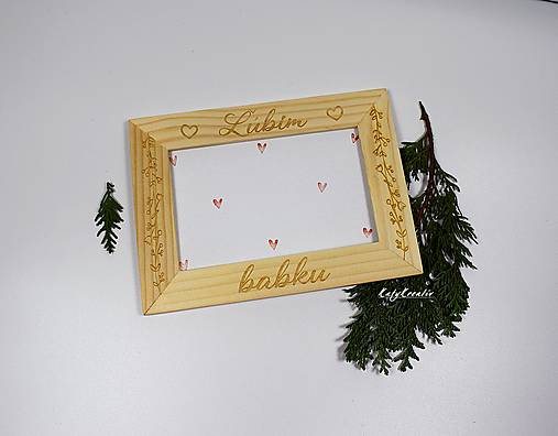 Rámiky - fotorámik Ľúbim babku - 12733859_