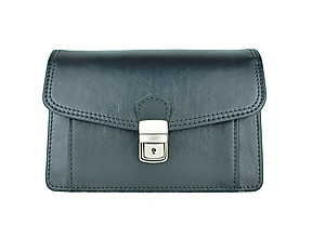Iné tašky - Praktická kožená etua, viacúčelové púzdro v čiernej farbe - 12734052_