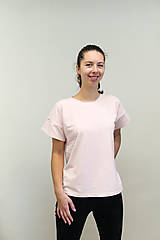 Topy, tričká, tielka - Dámske ružové tričko na drsňáka - 12736852_