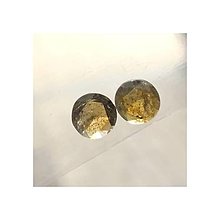 Minerály - Turmalín kabošony kruh / 6mm, 7mm (č.9 - Pár) - 12741602_