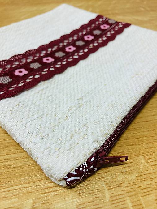 Taštičky - Ľanová taštička - 12741717_