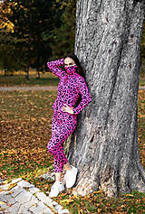 Mikiny - Termo bundička JUNGLE PINK - 12742049_