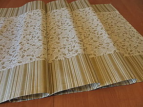 Úžitkový textil - Behůn - zlatá Cesmína - 12741391_