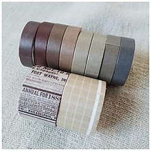 Papier - Washi pásky (SET 10ks) (Retro) - 12740250_