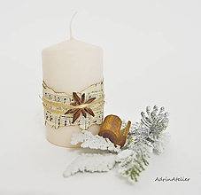 Svietidlá a sviečky - vianočná sviečka - 12742939_