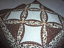 Úžitkový textil - Návliečka - Katedrálové okná v hnedej. - 12742441_