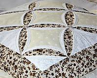 Úžitkový textil - Návliečka - Katedrálové okná béžovo-hnedé. - 12742518_